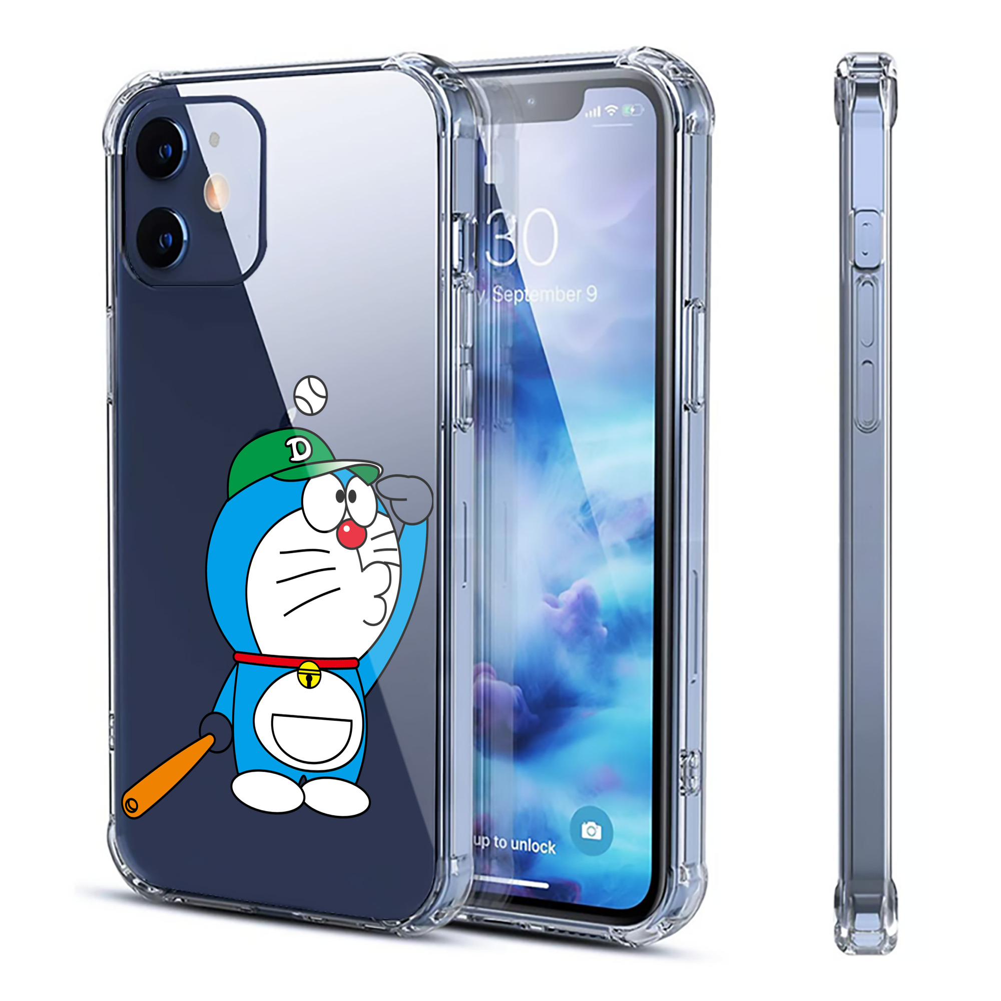 （画像用） ドラえもん Doraemon 【iPhone 12シリーズ対応】透明スマホケース（クリアソフトケース）